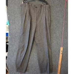 Irvine Park Dress Pants Mens 44x36 Gray Wool Cashmere Pleated Lined Big Tall
